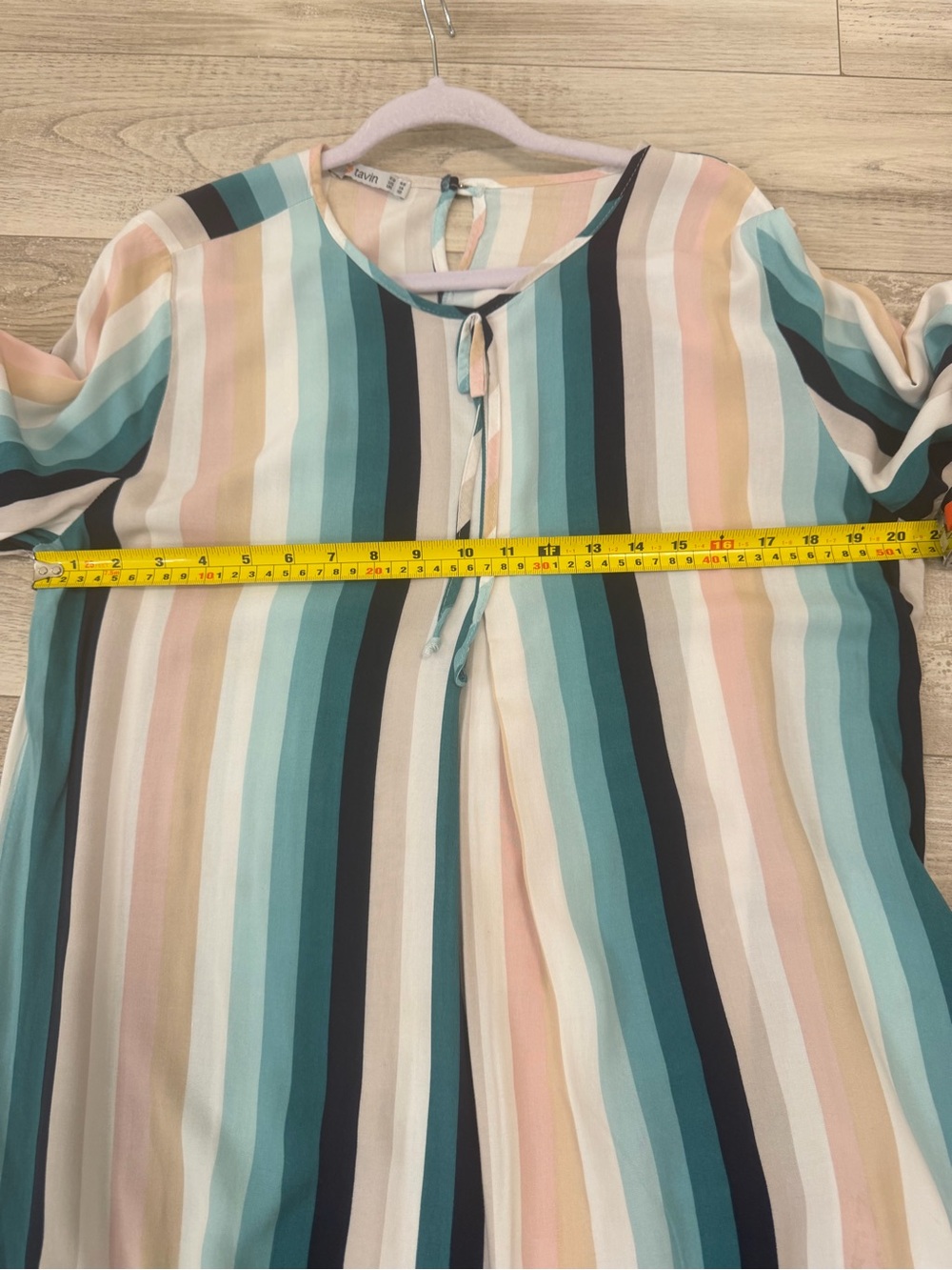 Tavin Striped Long Sleeve Modest Maxi Dress - US 14 - Picture 5 of 6